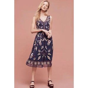 Anthropologie Moulinette Soeurs Embroidered Alicante Dress